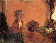 Edgar Degas Madame Camus en rouge painting